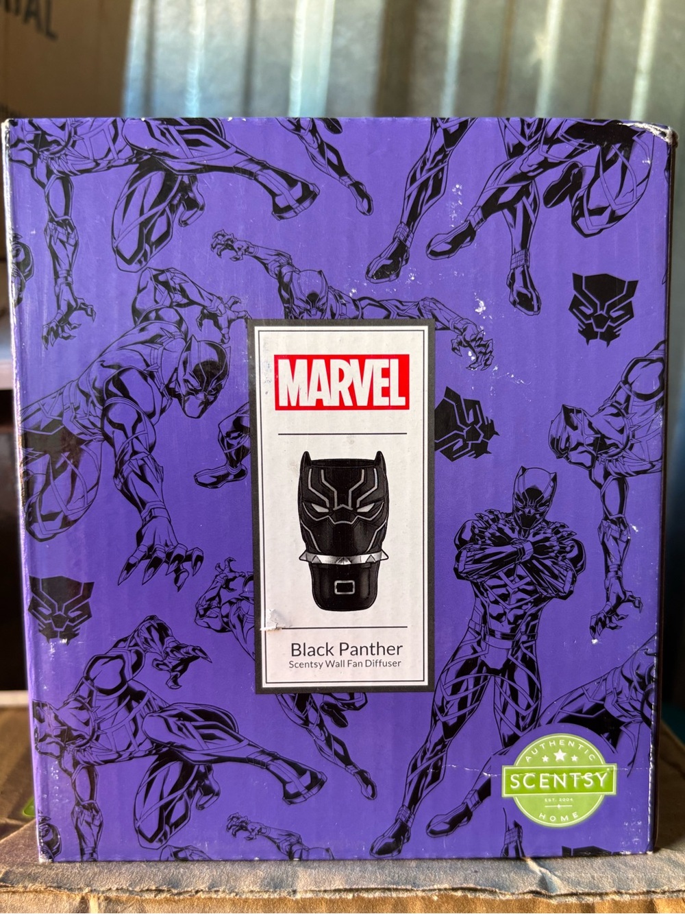 Scentsy Black Panther Wall Fan Diffuser - Purple and Black